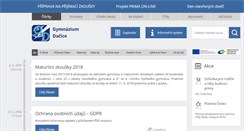 Desktop Screenshot of gymn-dacice.cz