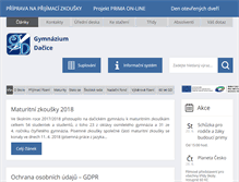 Tablet Screenshot of gymn-dacice.cz